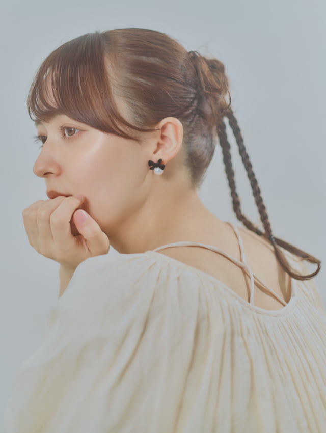 こなれ感ロープ編みポニースタイル